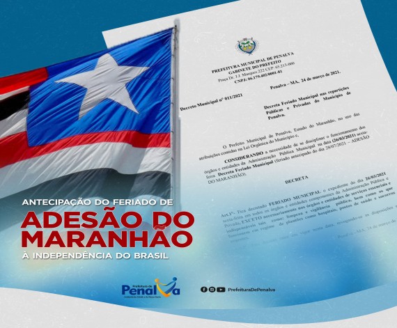 DECRETO FERIADO ADESÃO DO MARANHÃO A INDEPENDÊNCIA DO BRASIL